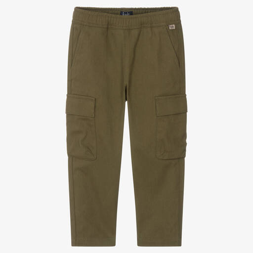 Il Gufo-Boys Green Cotton Cargo Trousers | Childrensalon Outlet