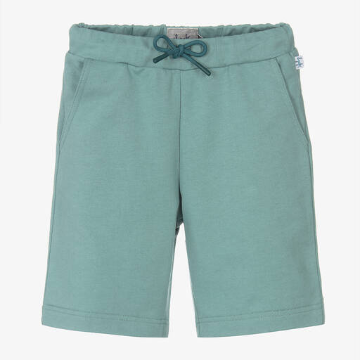 Il Gufo-Boys Green Cotton Jersey Shorts | Childrensalon Outlet