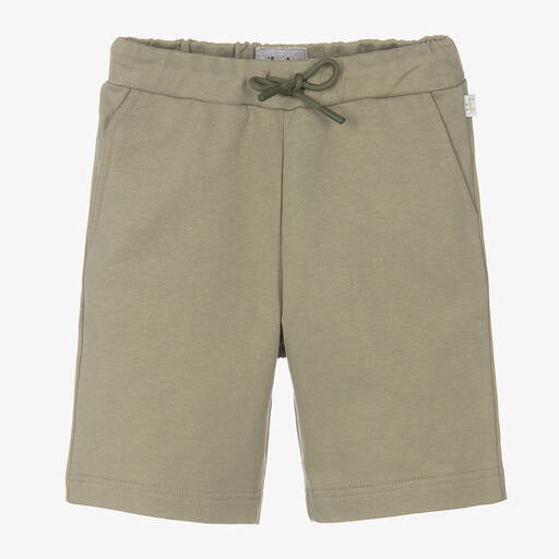 Il Gufo-Short vert en jersey de coton | Childrensalon Outlet