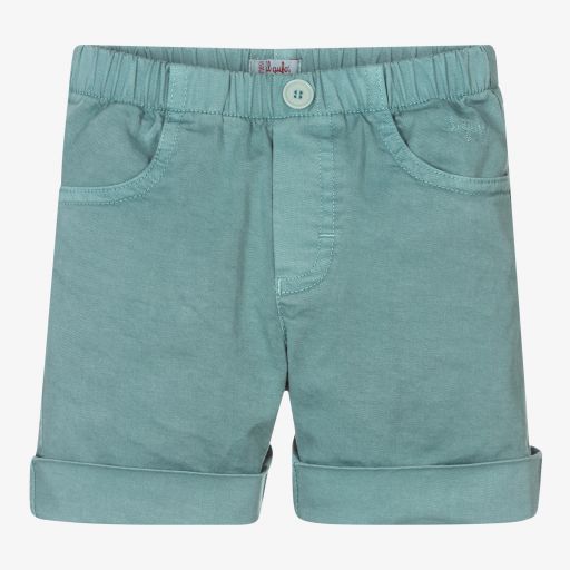 Il Gufo-Boys Green Twill Shorts | Childrensalon Outlet