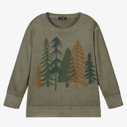 Il Gufo-Grüner Wollpullover für Jungen | Childrensalon Outlet