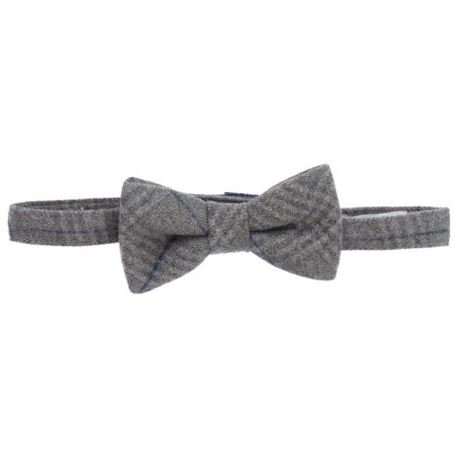 Il Gufo-Boys Grey Check Bow Tie | Childrensalon Outlet