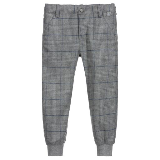 Il Gufo-Pantalon à carreaux gris Garçon | Childrensalon Outlet