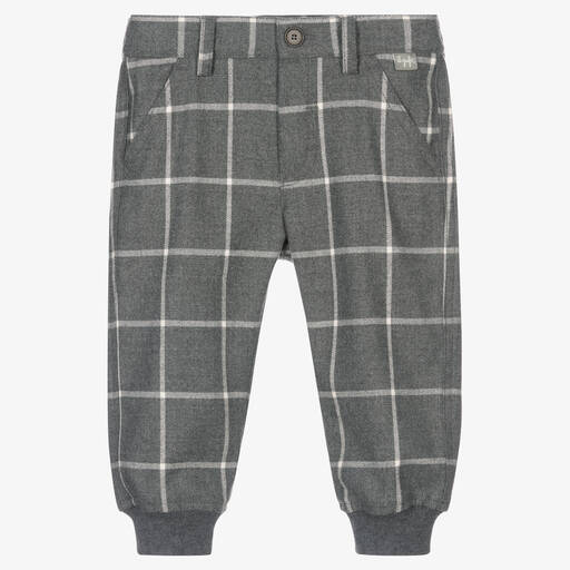 Il Gufo-Pantalon gris à carreaux garçon | Childrensalon Outlet