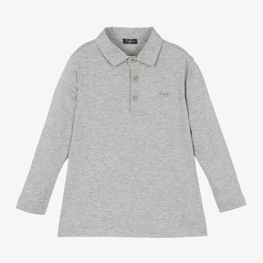 Il Gufo-Серая рубашка поло из хлопкового джерси | Childrensalon Outlet