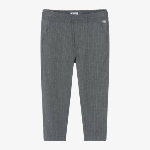 Il Gufo-Boys Grey Elastic Waist Trousers | Childrensalon Outlet