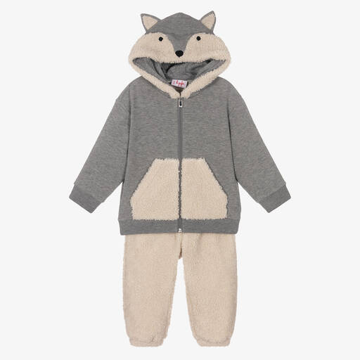 Il Gufo-Boys Grey Fox Tracksuit | Childrensalon Outlet