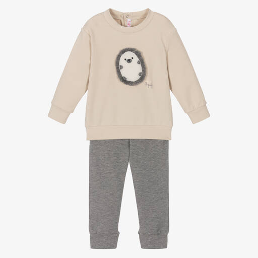 Il Gufo-Boys Grey Hedgehog Tracksuit | Childrensalon Outlet