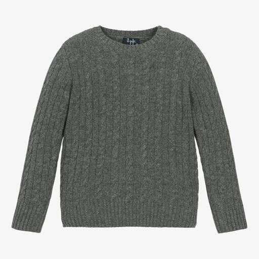 Il Gufo-Boys Grey Merino Wool Sweater | Childrensalon Outlet