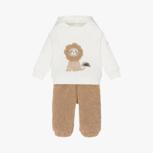 Il Gufo-بدلة رياضية أطفال ولادي بوكليه لون عاجي وبيج | Childrensalon Outlet