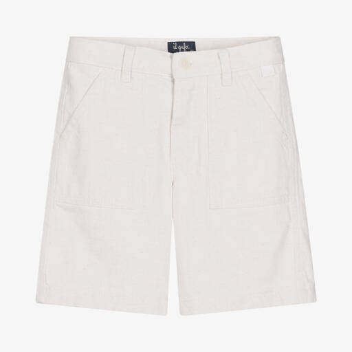 Il Gufo-Boys Ivory Cotton Bermuda Shorts | Childrensalon Outlet