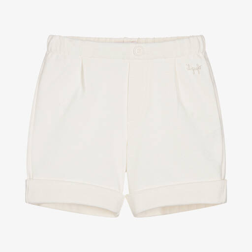 Il Gufo-Boys Ivory Cotton Piqué Bermuda Shorts | Childrensalon Outlet