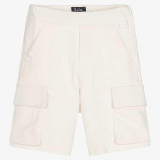 Il Gufo-Boys Ivory Cotton Shorts | Childrensalon Outlet