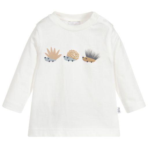 Il Gufo-Boys Ivory Cotton Top | Childrensalon Outlet