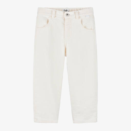 Il Gufo-Boys Ivory Soft Denim Trousers | Childrensalon Outlet