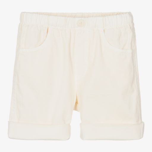 Il Gufo-Boys Ivory Twill Shorts | Childrensalon Outlet
