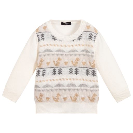 Il Gufo-Boys Ivory Wool Sweater | Childrensalon Outlet
