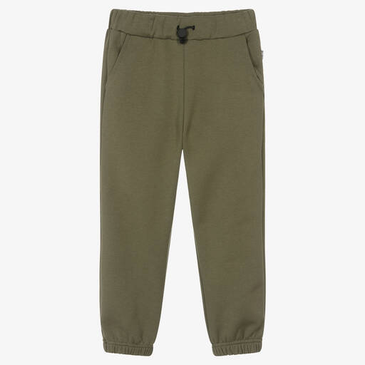 Il Gufo-Boys Khaki Green Cotton Jersey Joggers | Childrensalon Outlet