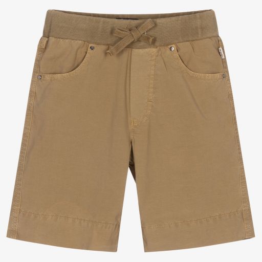 Il Gufo-Boys Khaki Green Cotton Shorts | Childrensalon Outlet