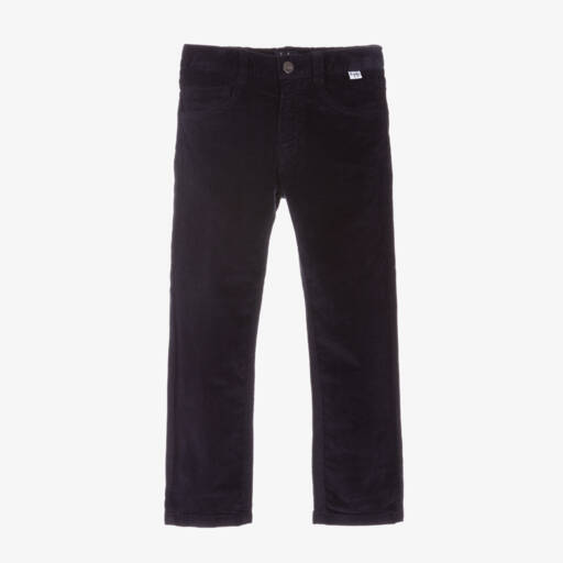 Il Gufo-Boys Navy Blue Corduroy Trousers | Childrensalon Outlet
