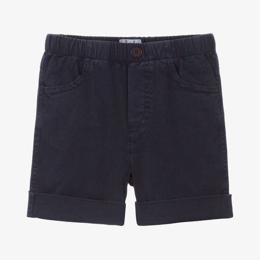 Il Gufo-Navyblaue Baumwollshorts (J) | Childrensalon Outlet