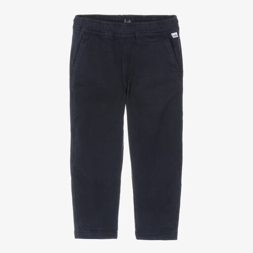 Il Gufo-Boys Navy Blue Cotton Trousers | Childrensalon Outlet