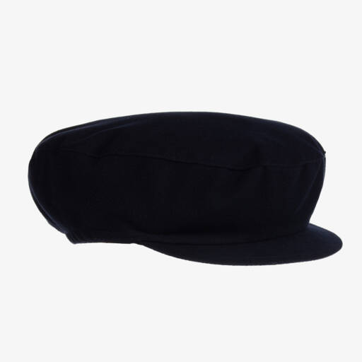 Il Gufo-Boys Navy Blue Flat Cap | Childrensalon Outlet
