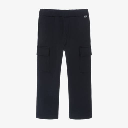 Il Gufo-Boys Navy Casual Cargo Trousers | Childrensalon Outlet