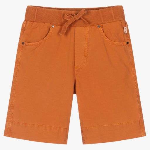 Il Gufo-Boys Orange Cotton Shorts | Childrensalon Outlet