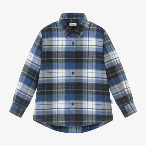 Il Gufo-Boys Plaid Cotton Long Sleeve Shirt | Childrensalon Outlet