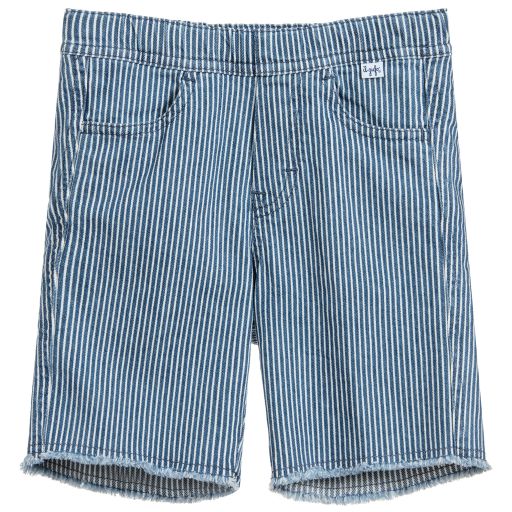 Il Gufo-Boys Striped Cotton Shorts | Childrensalon Outlet