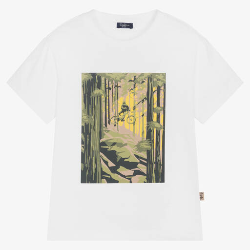 إيل غوفو-تيشيرت قطن لون أبيض للأولاد | Childrensalon Outlet