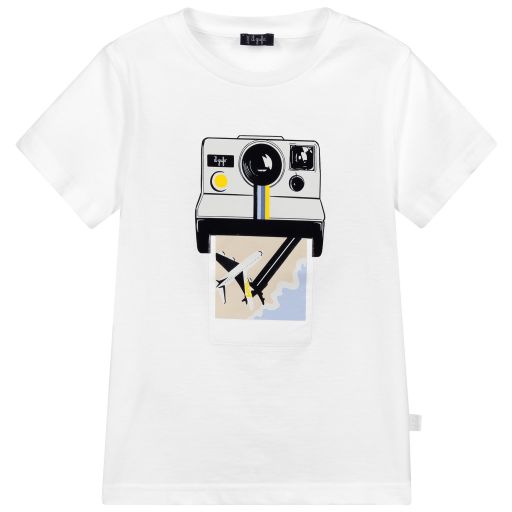 Il Gufo-Boys White Cotton T-Shirt | Childrensalon Outlet