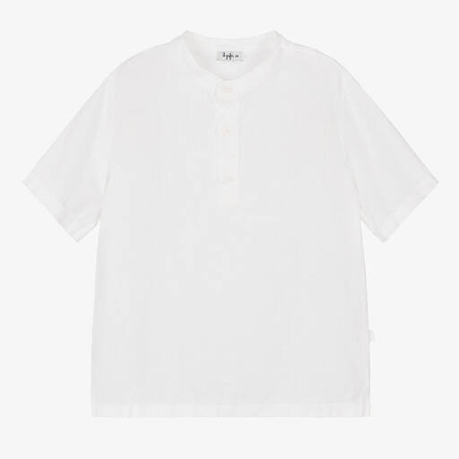 Il Gufo-Boys White Linen Shirt | Childrensalon Outlet