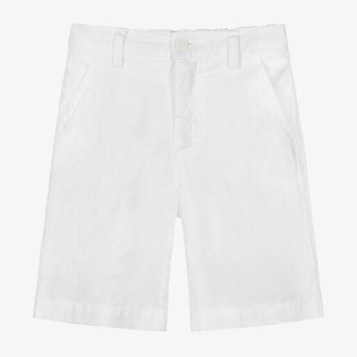 Il Gufo-Boys White Linen Shorts | Childrensalon Outlet
