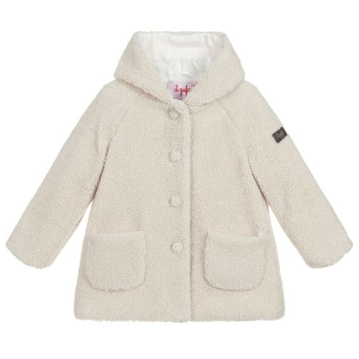 Il Gufo-معطف أطفال بناتي فليس لون بيج فاتح | Childrensalon Outlet