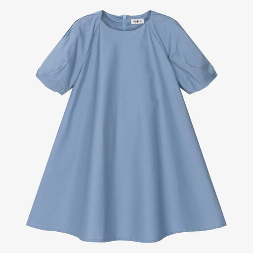 Il Gufo-فستان قطن لون أزرق | Childrensalon Outlet
