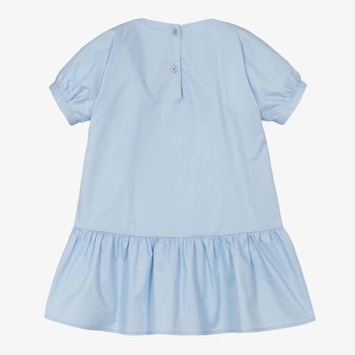 Il Gufo-Голубое хлопковое платье | Childrensalon Outlet