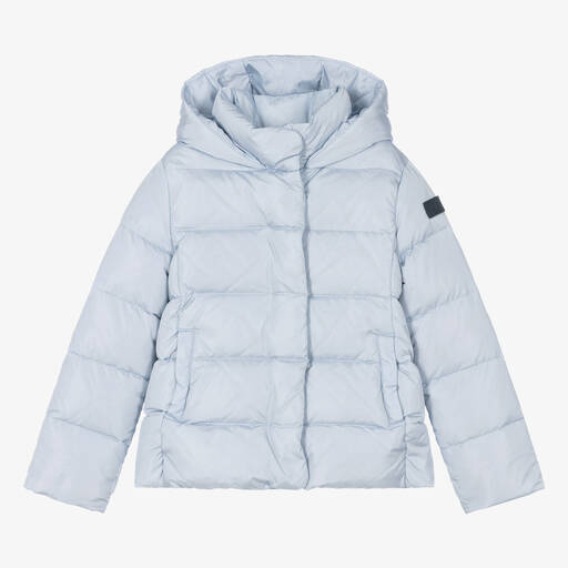 Il Gufo-Girls Blue Down Puffer Jacket | Childrensalon Outlet