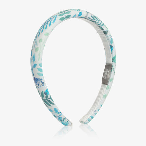 Il Gufo-Girls Blue Floral Hairband | Childrensalon Outlet