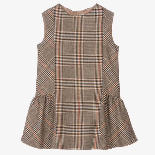 Il Gufo-Girls Checked Pinafore Dress | Childrensalon Outlet