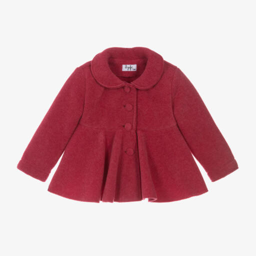 Il Gufo-Girls Dark Pink Fleece Coat | Childrensalon Outlet