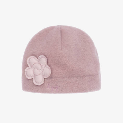 Il Gufo-Girls Dusky Pink Fleece Beanie | Childrensalon Outlet