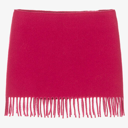 Il Gufo-Girls Fuchsia Pink Wool Skirt | Childrensalon Outlet