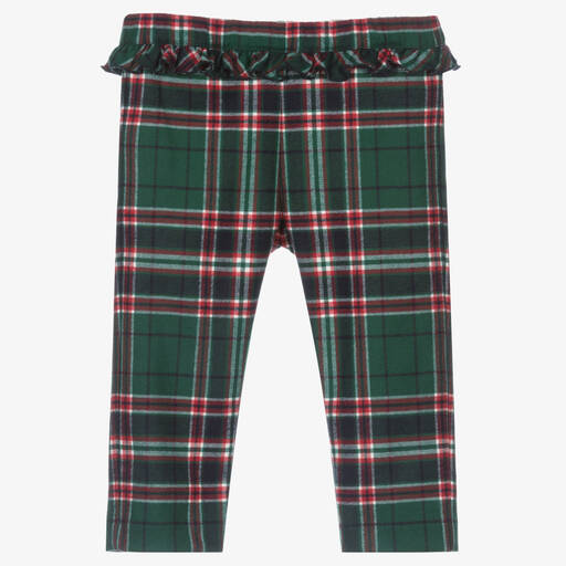Il Gufo-Girls Green Check Trousers | Childrensalon Outlet