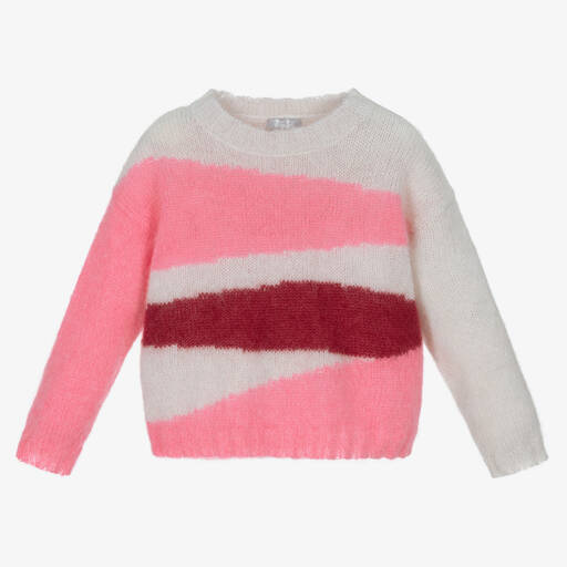 Il Gufo-Серый мохеровый свитер для девочек | Childrensalon Outlet
