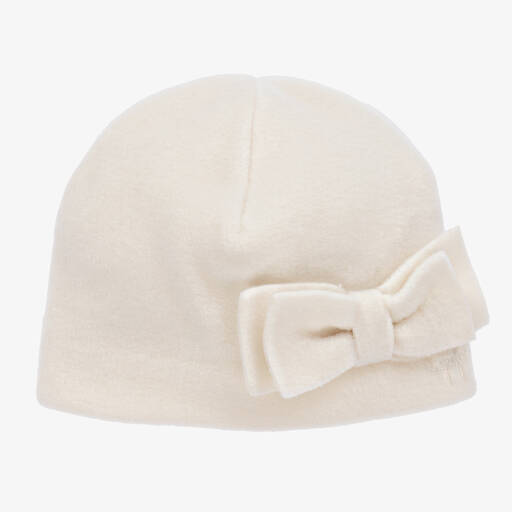 Il Gufo-Bonnet ivoire en polaire fille | Childrensalon Outlet