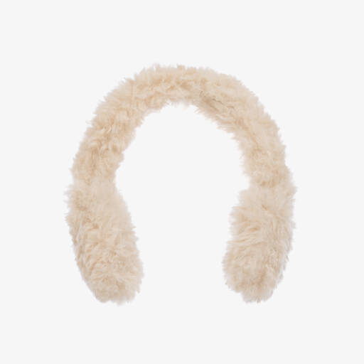 Il Gufo-Girls Ivory Plush Earmuffs | Childrensalon Outlet