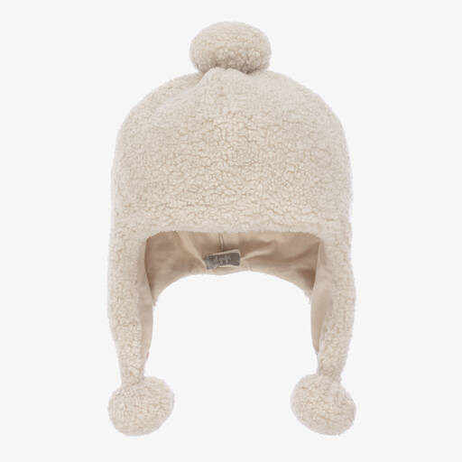 Il Gufo-Girls Ivory Sherpa Fleece Hat | Childrensalon Outlet
