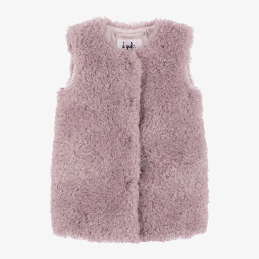 Il Gufo-Girls Lilac Faux Fur Vest | Childrensalon Outlet